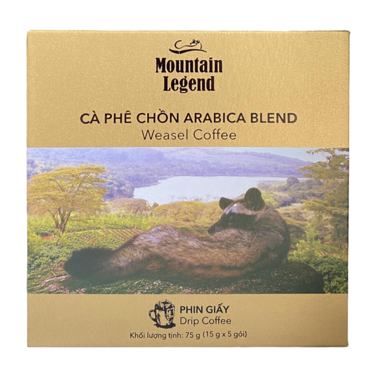 Cà Phê Chồn Arabica Mountain Legend (Arabica Weasel Coffee) 75g (Phin Giấy) – Vị Ngọt Béo Tự Nhiên, Hương Hoa, Hậu Ngọt Sạch